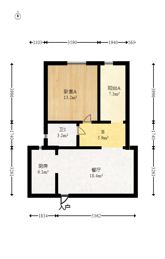 万树丹堤  2室1厅1卫   85.00万室内图1