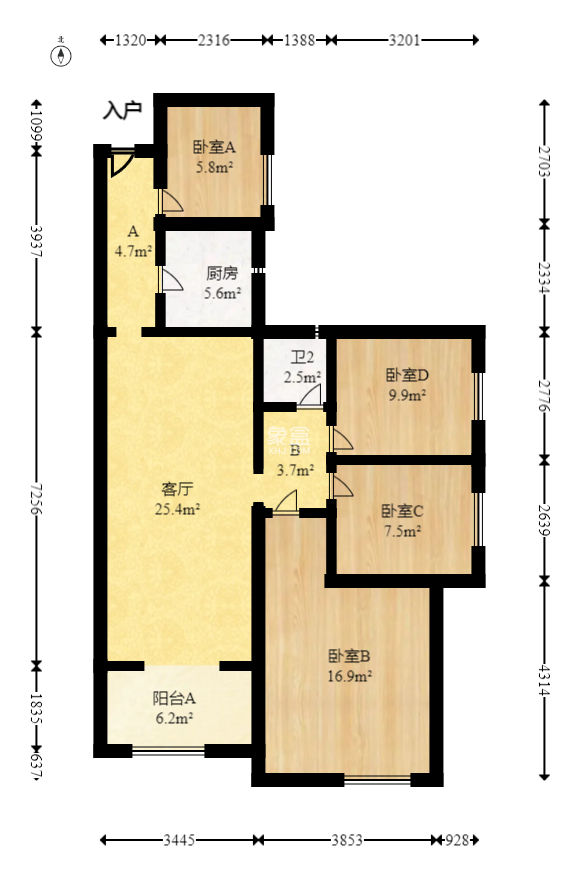 香樟兰亭（朗峰苑）  4室2厅2卫   92.00万