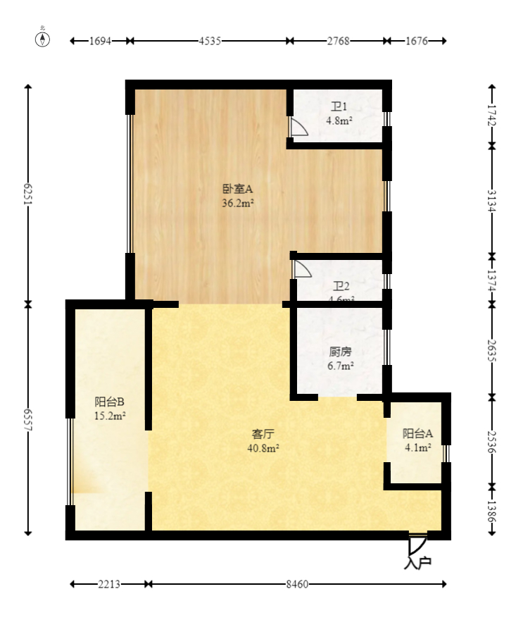 建发玖洲观澜  3室2厅2卫   175.00万室内图1