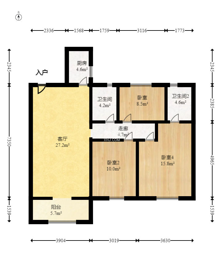 新力菩悦星都汇  3室2厅2卫   95.00万