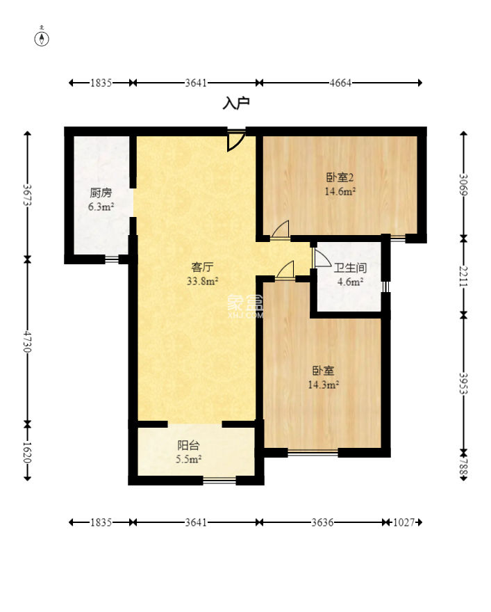 映悦星府  2室2厅1卫   63.80万