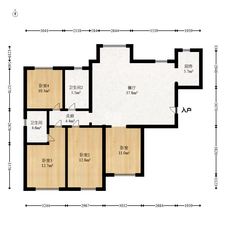 東方美地  4室2廳2衛(wèi)   86.80萬