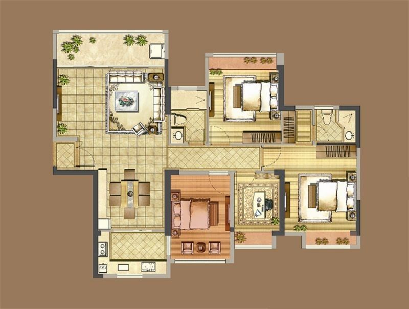 碧桂园  5室2厅3卫   178.00万户型图