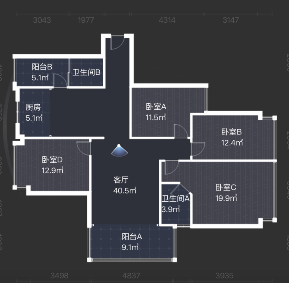 尚格名城万家理想  4室2厅2卫    65.0万