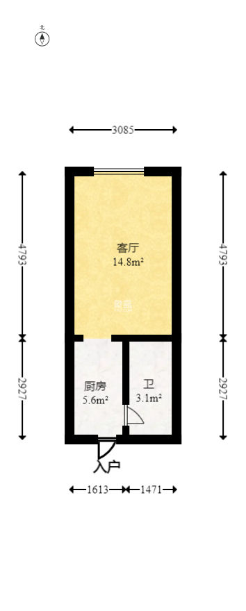 华润翡翠府  1室1厅1卫    37.8万