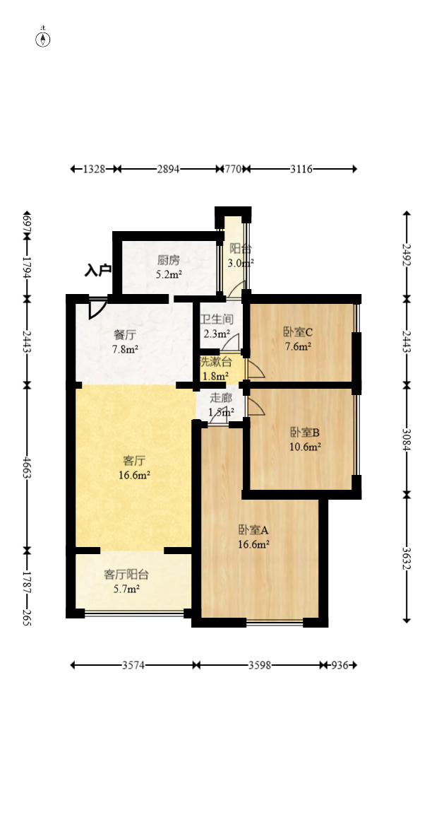 中建芙蓉嘉苑 3室2厅1卫 85.0万 中建芙蓉嘉苑 3室2厅1卫 85.0万户型图