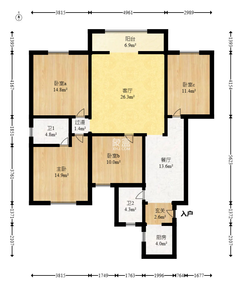 长郡旁牛津街（瑞凯滨江雅苑）  4室2厅2卫    58.0万