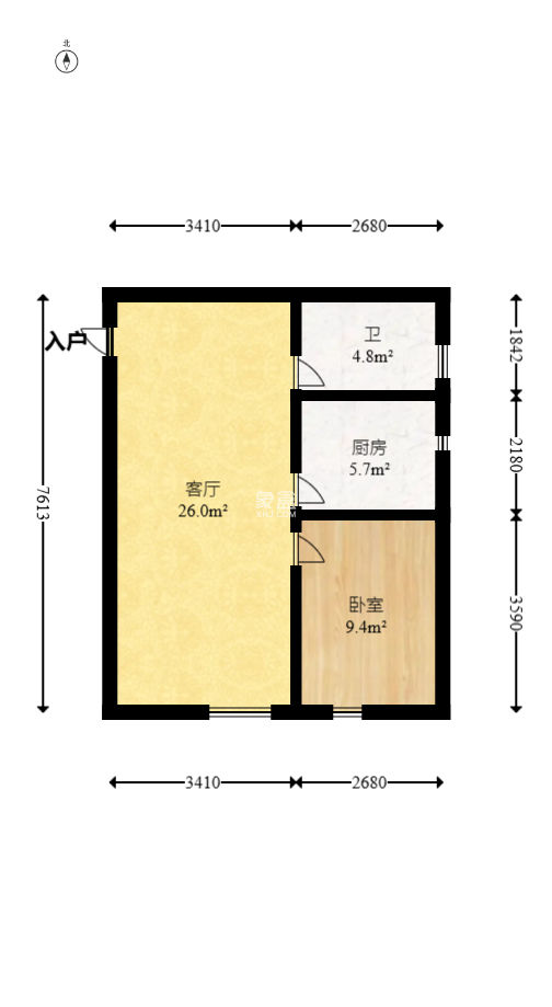 达美溪湖湾  2室1厅1卫   130.00万
