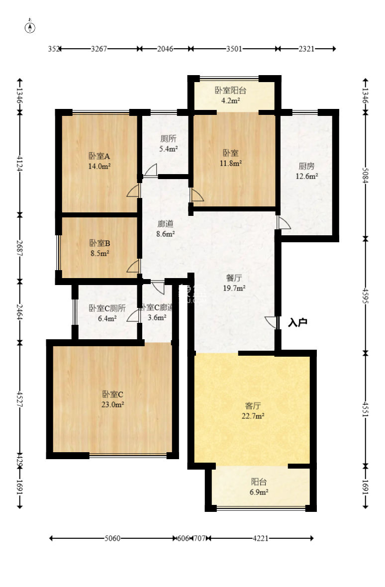 阳光100三期  4室2厅2卫    150.0万