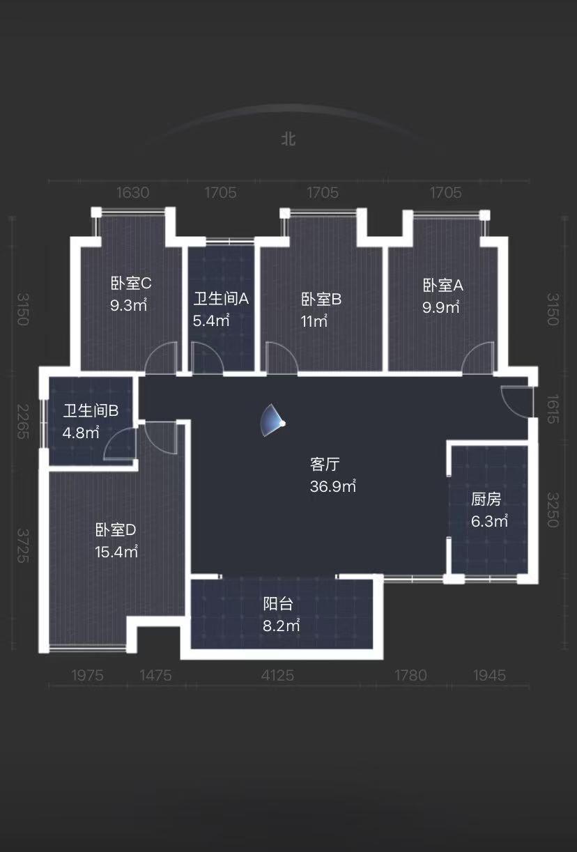 山水豪庭  4室2厅2卫   72.80万