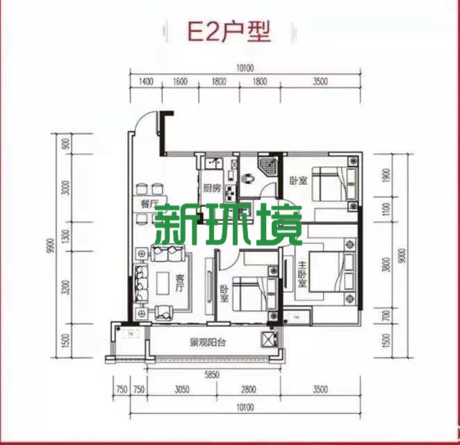 东宸江山里  1室0厅0卫   56.50万户型图