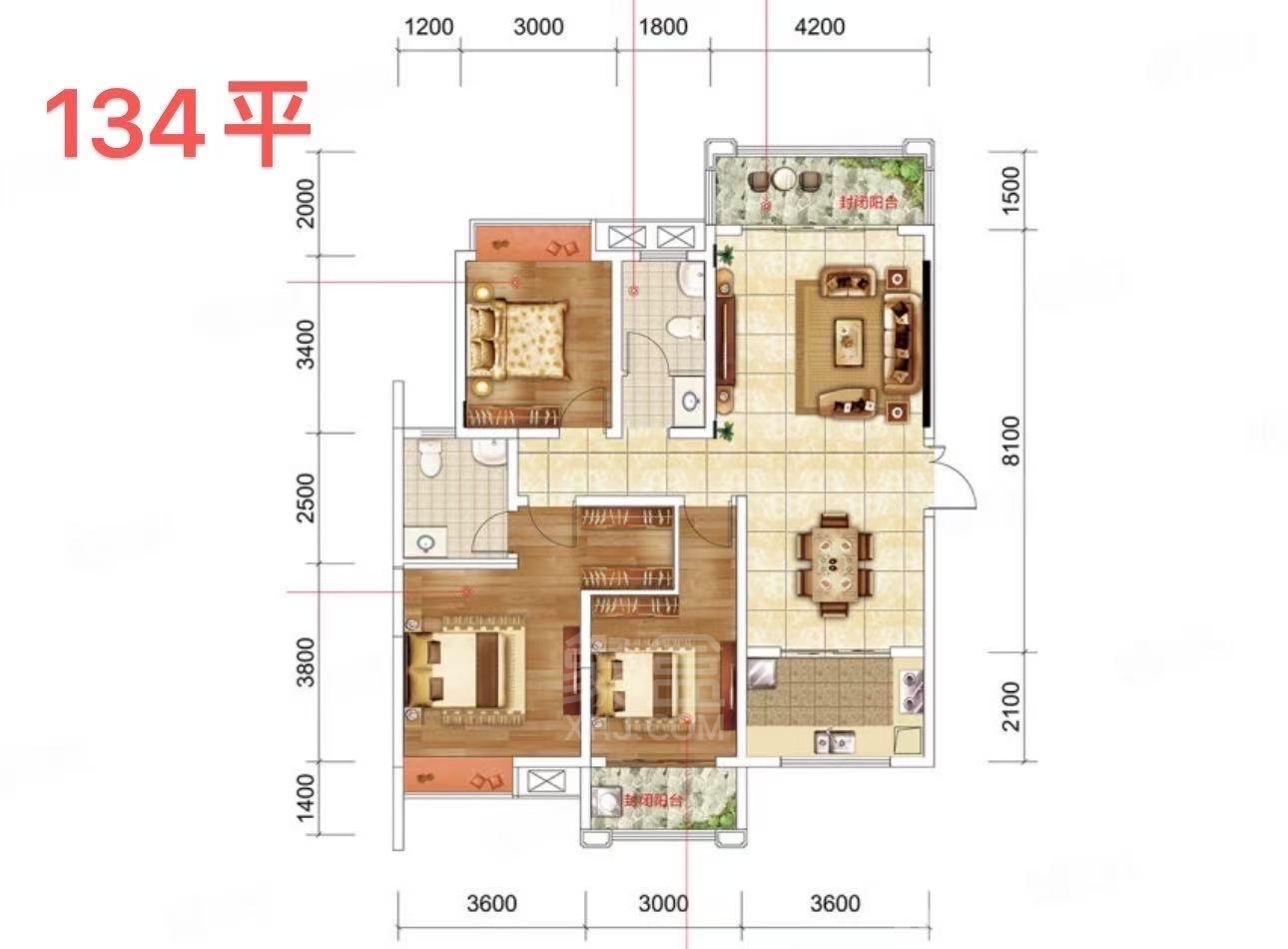 华晨神农湾 3室1厅1卫 1000.0元/月 华晨神农湾 3室1厅1卫 1000.0元/月室内图