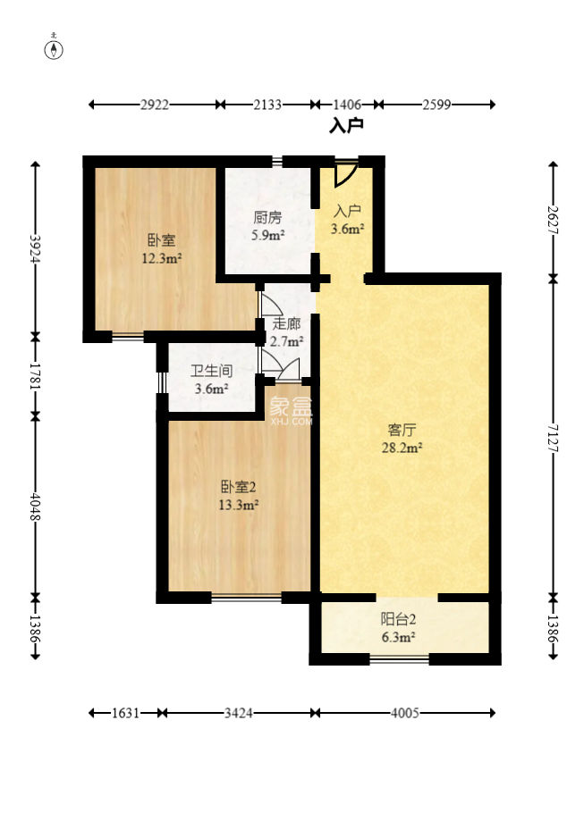 汇一城（汇壹公馆）  2室2厅1卫   58.00万