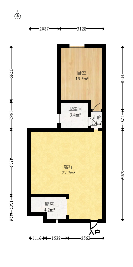 华天LOHO小镇  1室1厅1卫   26.00万室内图1