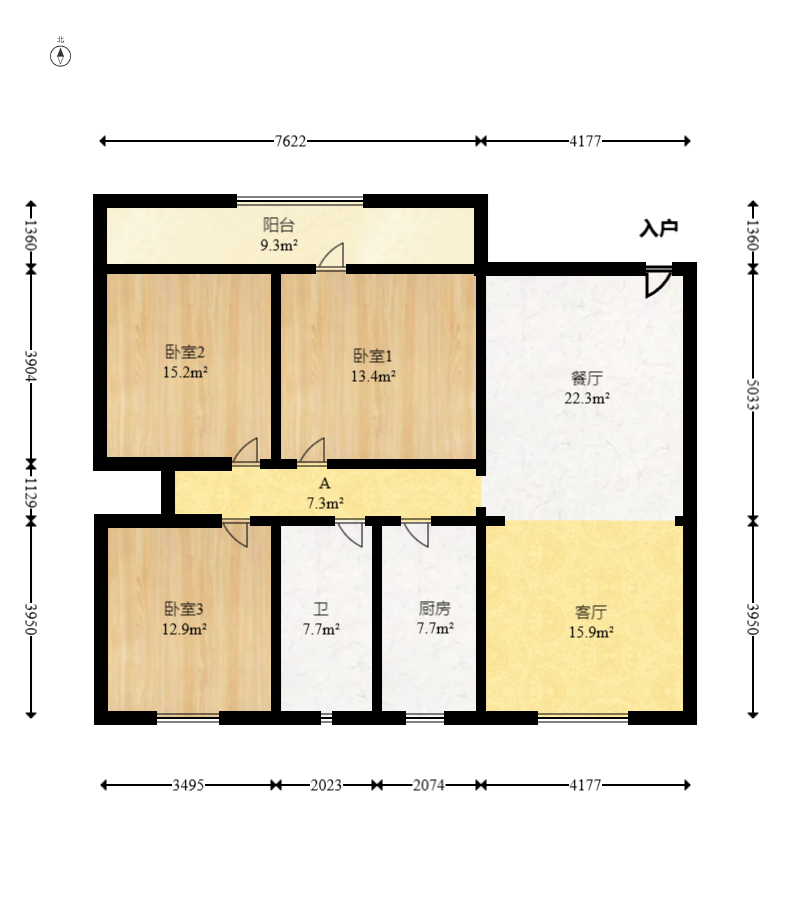 湖南第六工程有限公司机关小区(六公司机关大院) 3室2厅1卫 63.0万 湖南第六工程有限公司机关小区(六公司机关大院) 3室2厅1卫 63.0万户型图