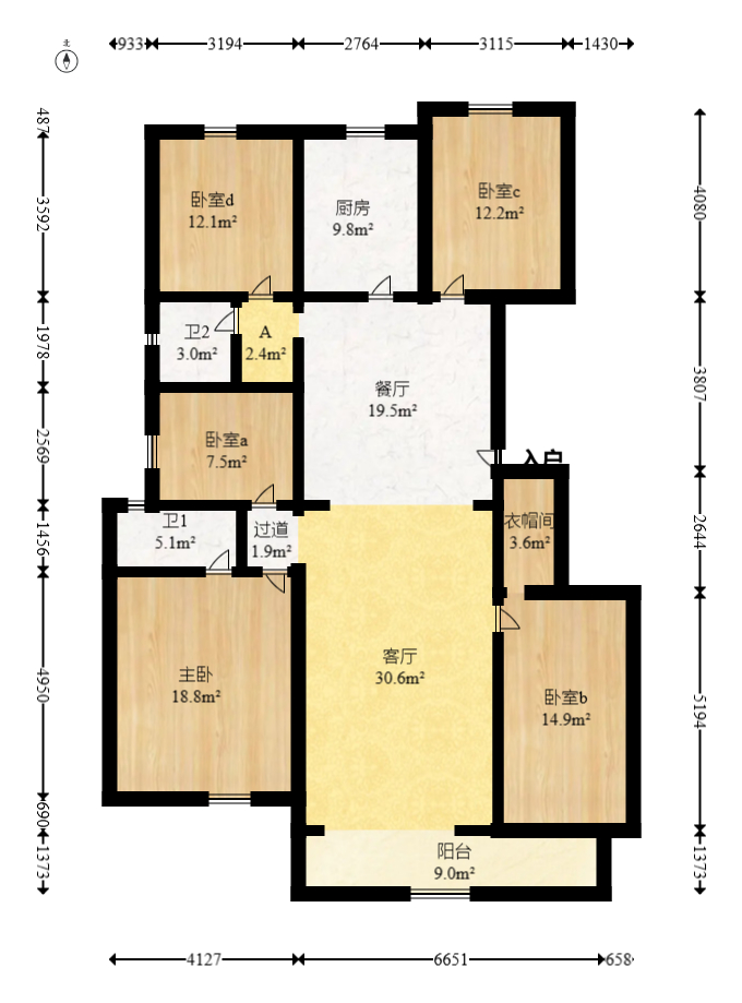 大汉汉园  5室2厅2卫    119.8万 大汉汉园  5室2厅2卫    119.8万户型图