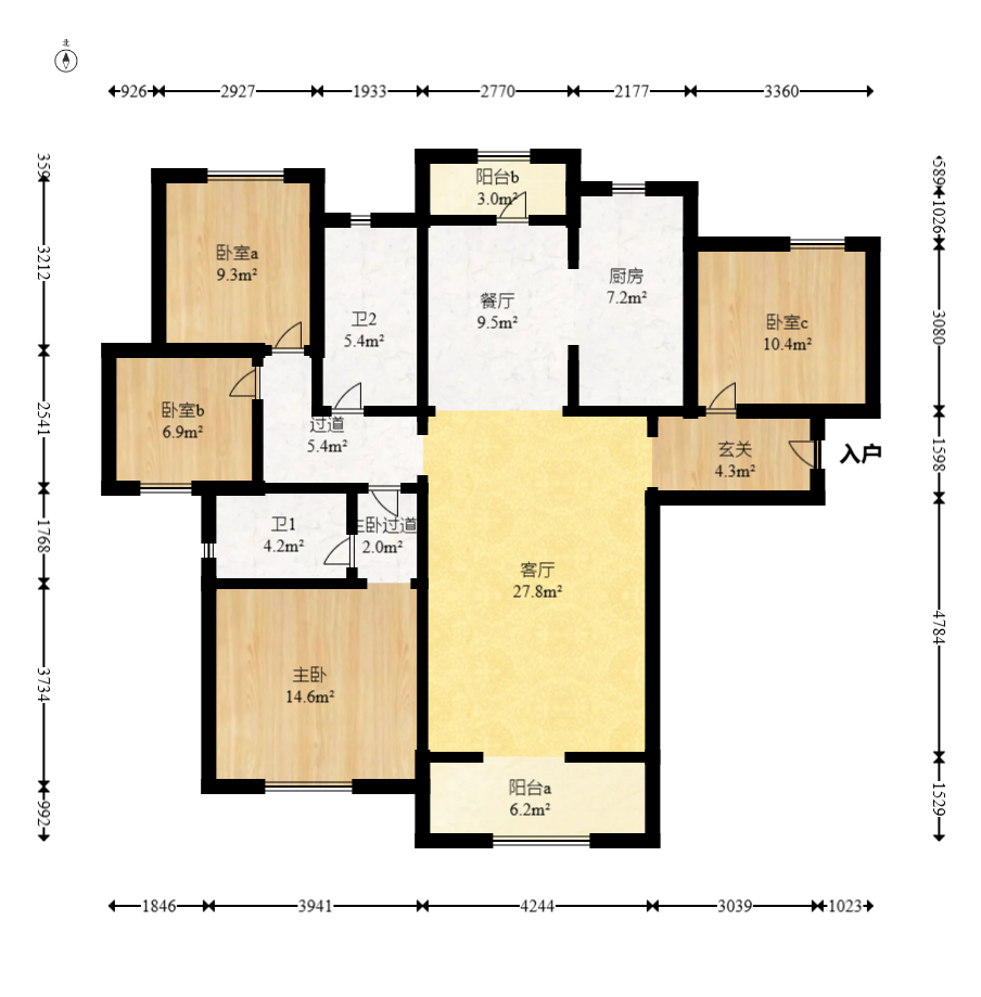 金地三千府(金地湖山樾、金地自在城)  4室2厅2卫    68.8万 金地三千府(金地湖山樾、金地自在城)  4室2厅2卫    68.8万户型图