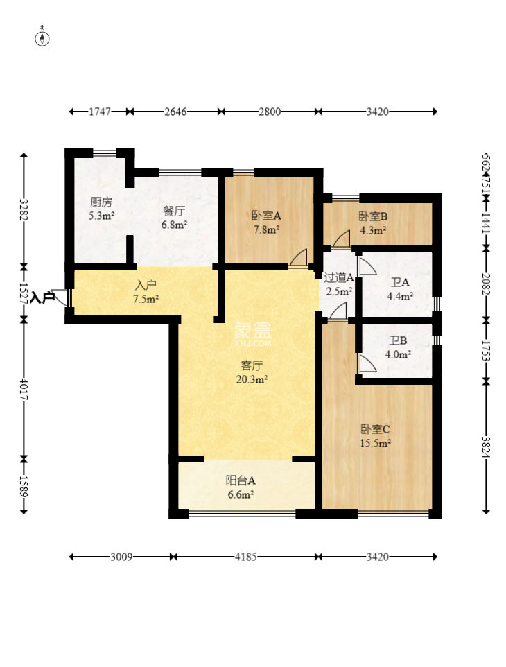 中建嘉和城  1室0厅0卫   90.00万