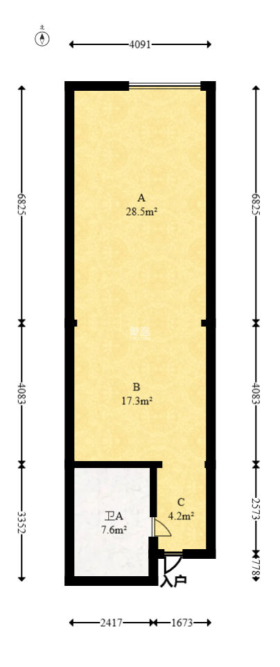 红星商务楼  1室1厅1卫   39.00万