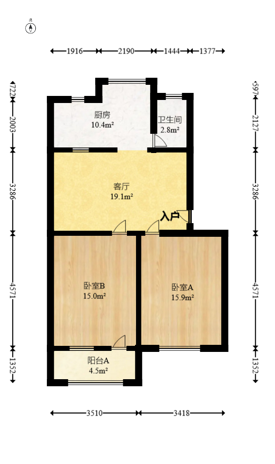 塔松小区  2室1厅1卫   36.00万室内图1