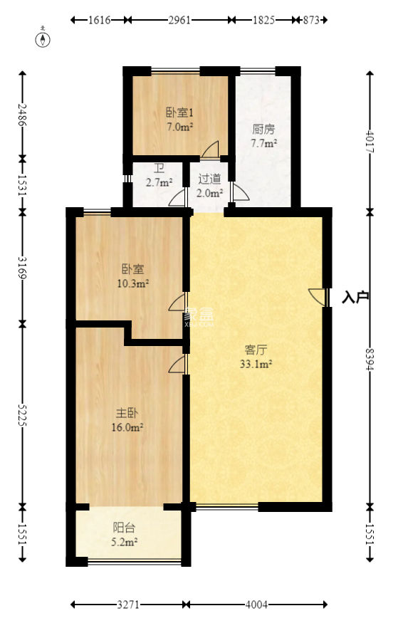 星典时代  3室2厅1卫   76.00万