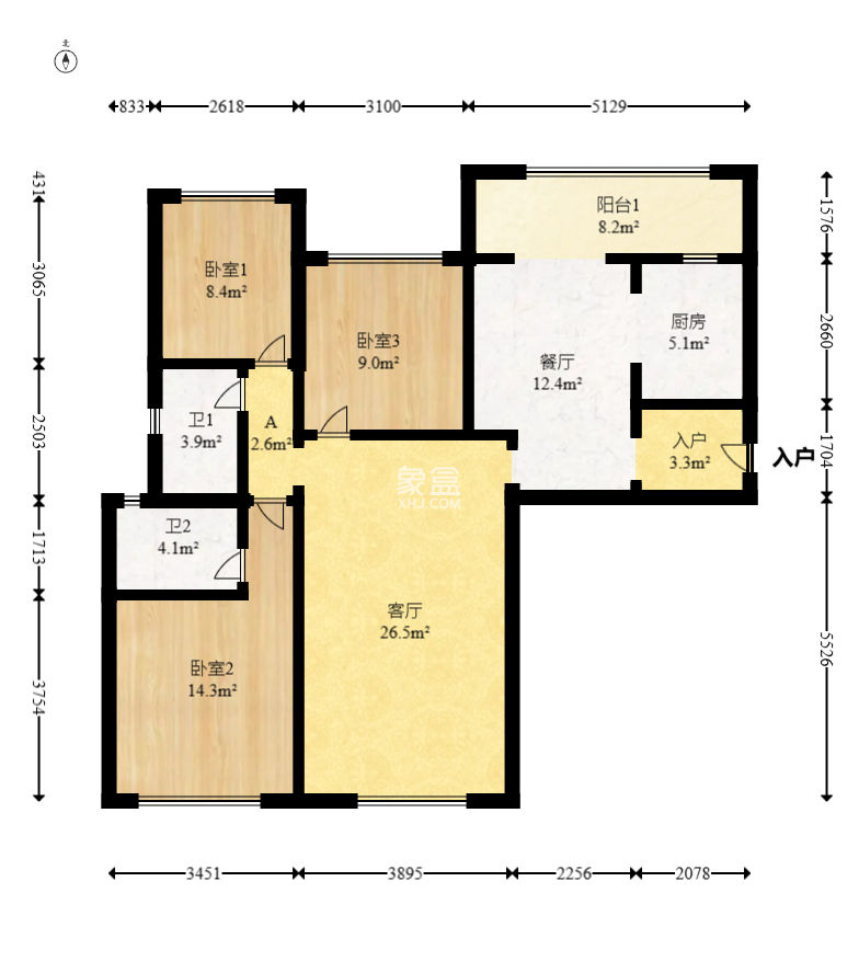 阳光城尚东湾青云苑  4室2厅2卫    81.0万