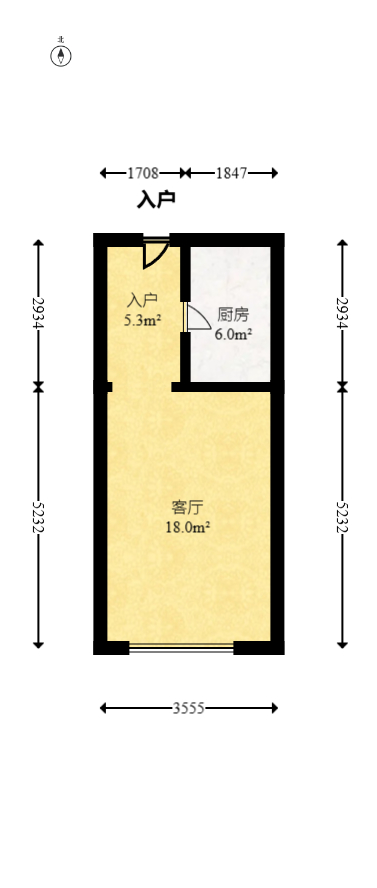 明昇壹城（明昇时代广场）三期  1室1厅1卫   35.00万室内图1