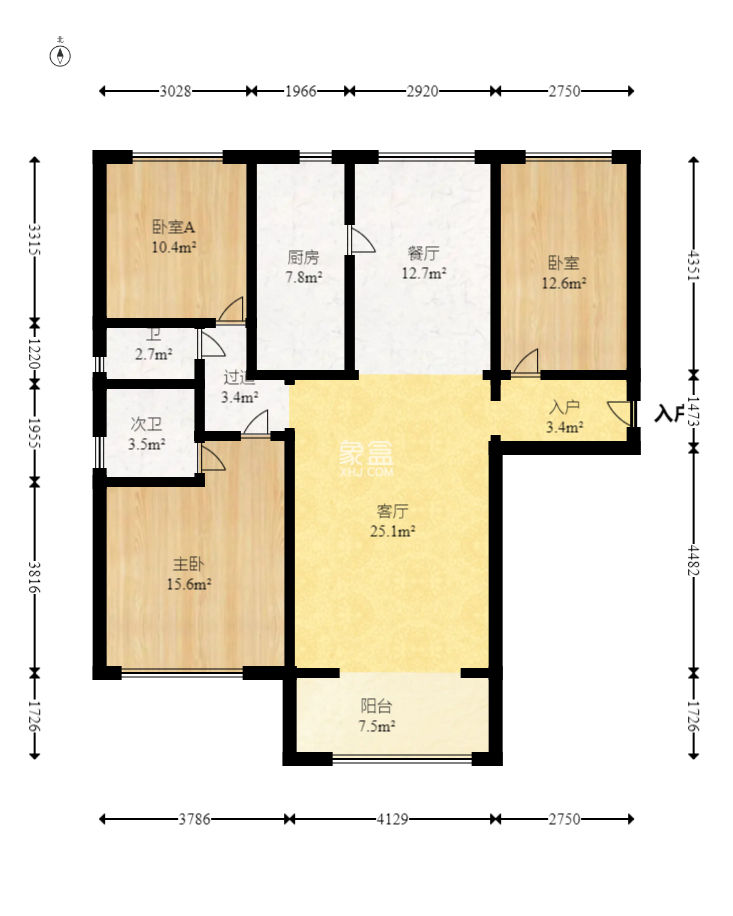 松雅轩（埃克斯社区）  3室2厅2卫   100.00万