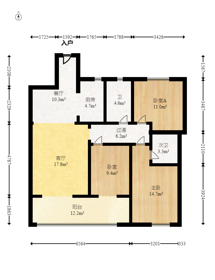 荣盛锦绣学府  3室2厅2卫    86.8万 荣盛锦绣学府  3室2厅2卫    86.8万户型图