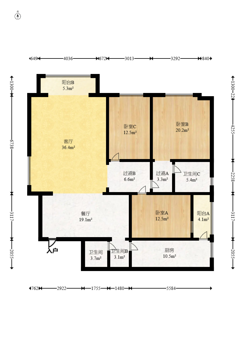 巴黎香榭  3室2厅2卫    175.0万 巴黎香榭  3室2厅2卫    175.0万户型图