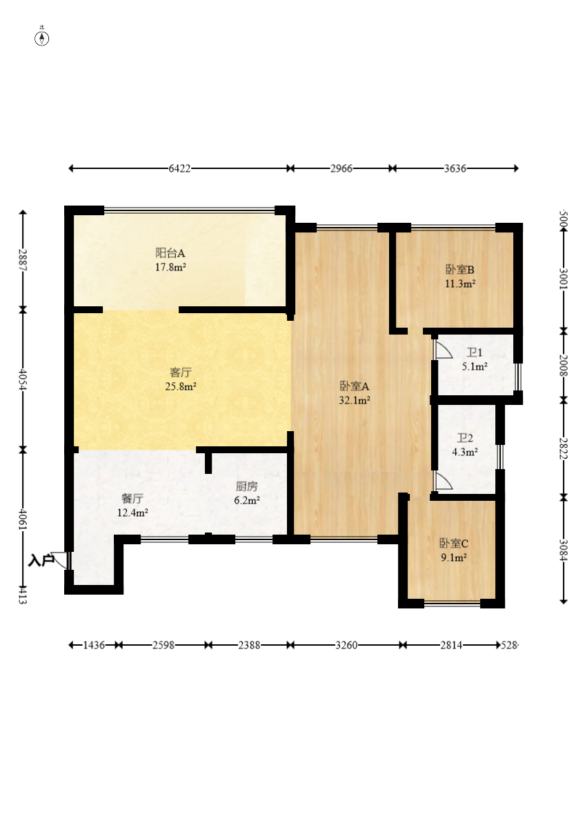 建发玖洲观澜  1室0厅0卫   197.00万室内图1
