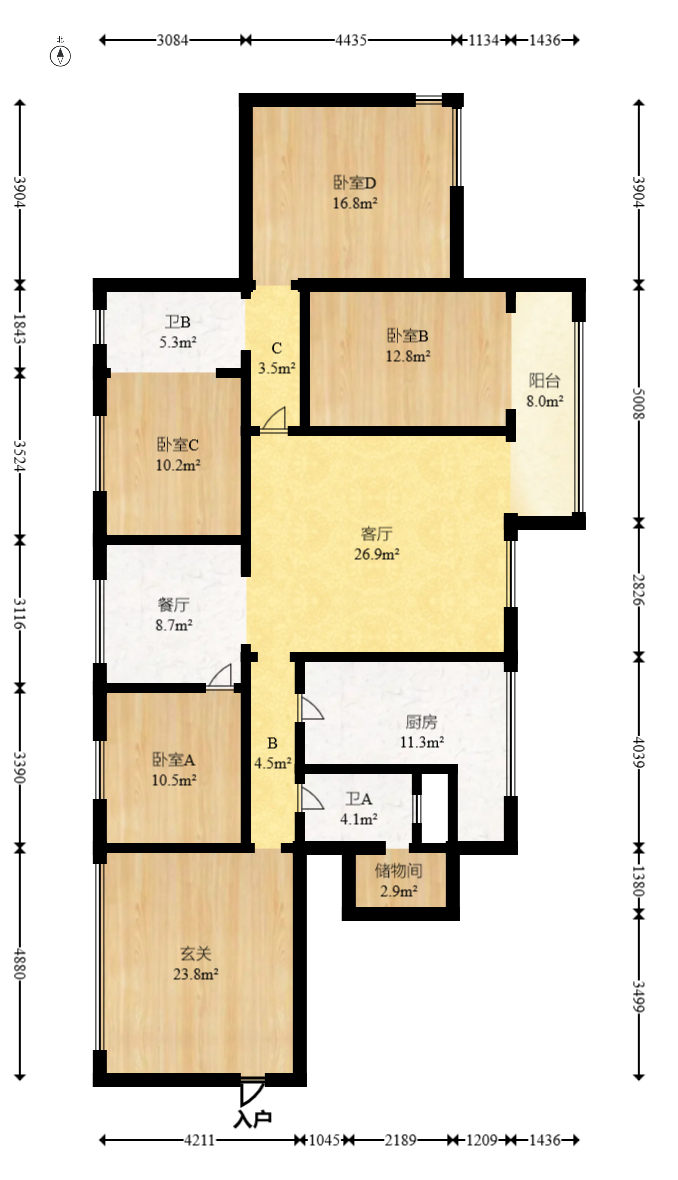 天健芙蓉盛世一期  3室2厅2卫    150.0万 天健芙蓉盛世一期  3室2厅2卫    150.0万户型图