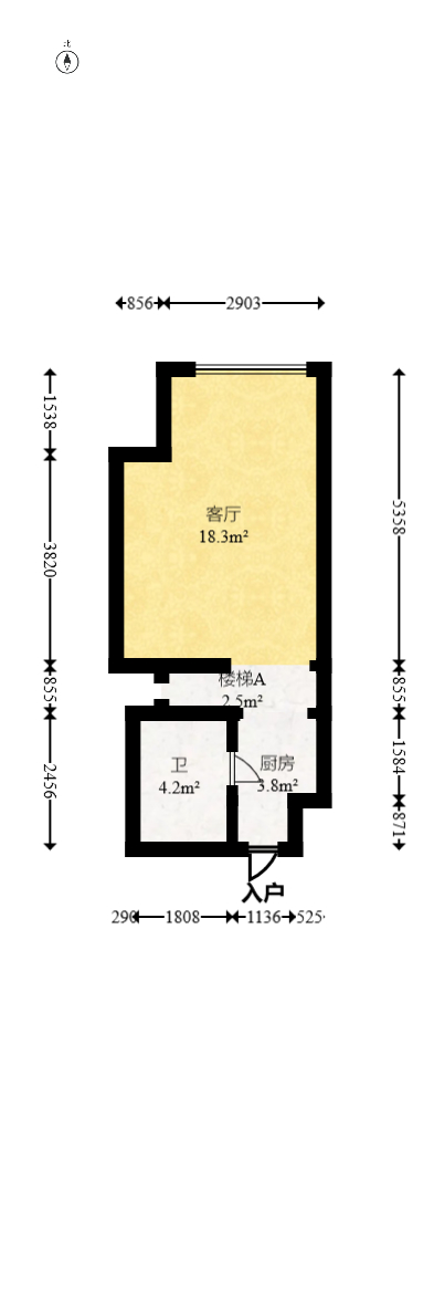 华远华时代  2室1厅1卫   65.00万室内图1