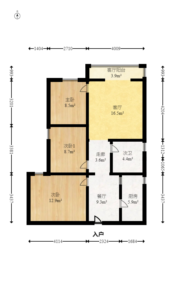 水滨花园一期  2室1厅1卫    70.0万 水滨花园一期  2室1厅1卫    70.0万户型图