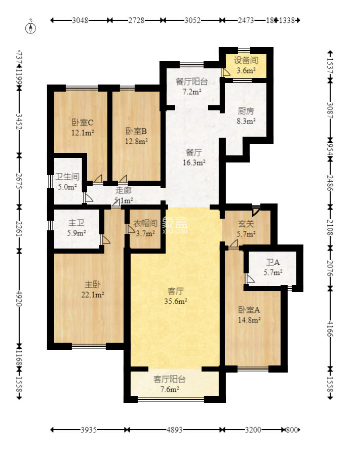 鑫远紫樾香山二期  4室2厅2卫   295.00万