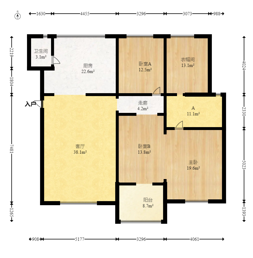 升远君尚嘉筑 4室2厅2卫 126.0万 升远君尚嘉筑 4室2厅2卫 126.0万户型图