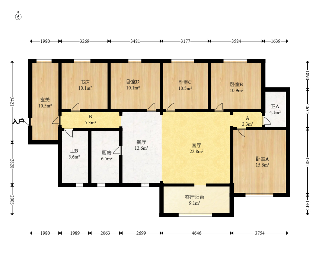 钰龙天下二期(钰龙佳园) 5室2厅2卫 236.0万 钰龙天下二期(钰龙佳园) 5室2厅2卫 236.0万户型图