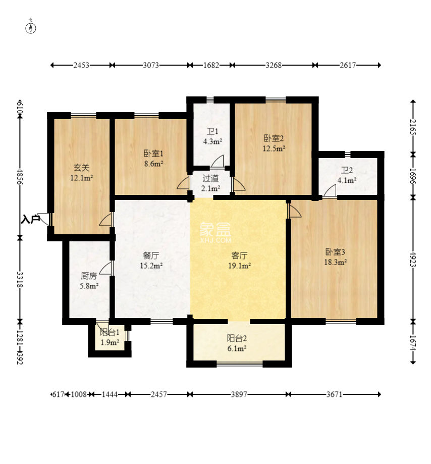 时代倾城五期  3室2厅2卫   95.00万