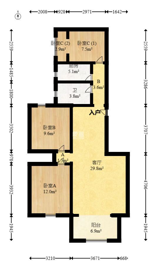 西子湖畔沃府  3室2厅1卫    99.8万