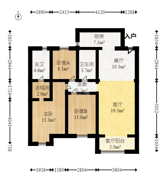 中建芙蓉嘉苑  3室2厅2卫   105.00万