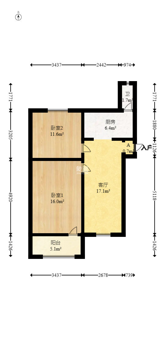 长探家园  2室1厅1卫   48.00万