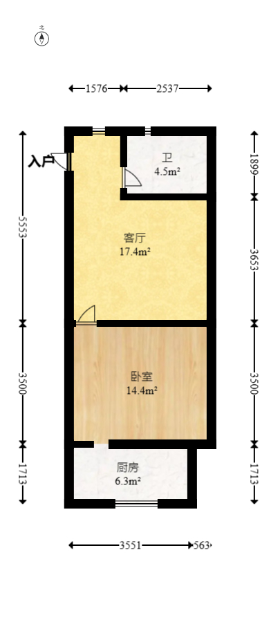 明城公寓 1室0厅0卫 23.0万 明城公寓 1室0厅0卫 23.0万户型图