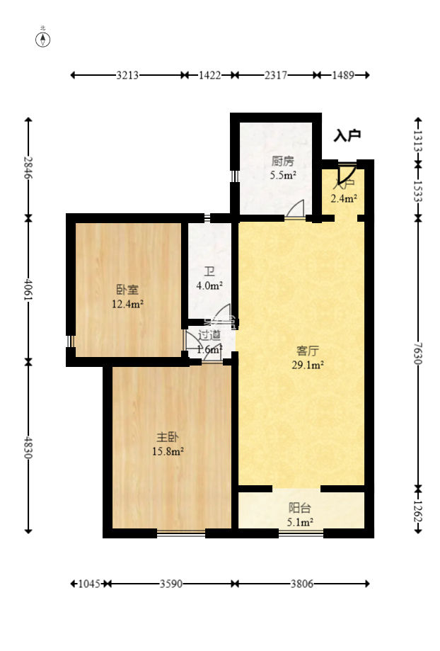 恒广国际景园一二区  2室2厅1卫    52.0万