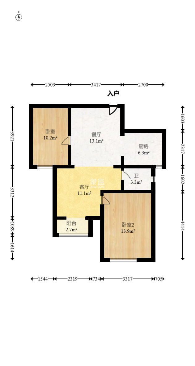联美品格  2室2厅1卫    49.0万