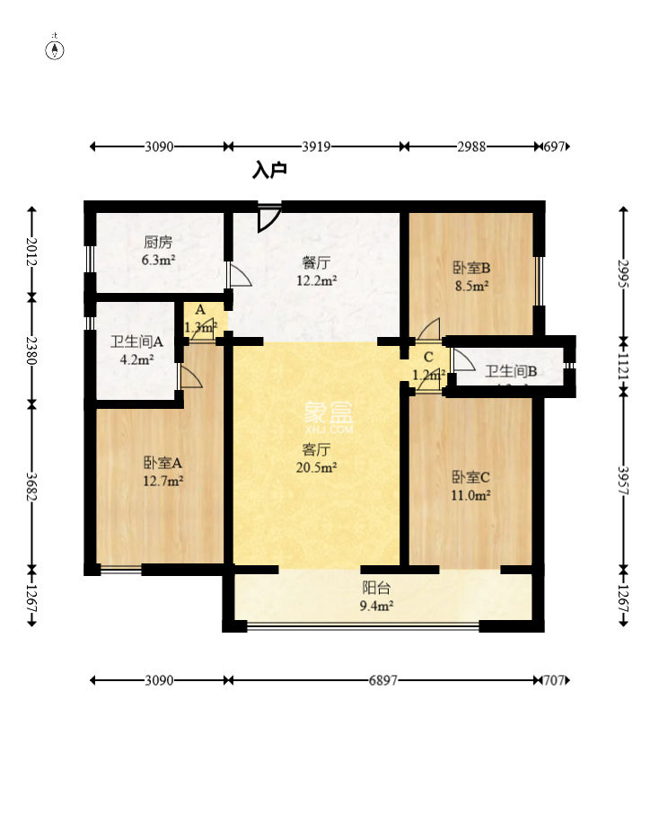 中建璟和城  3室2廳2衛(wèi)   116.00萬