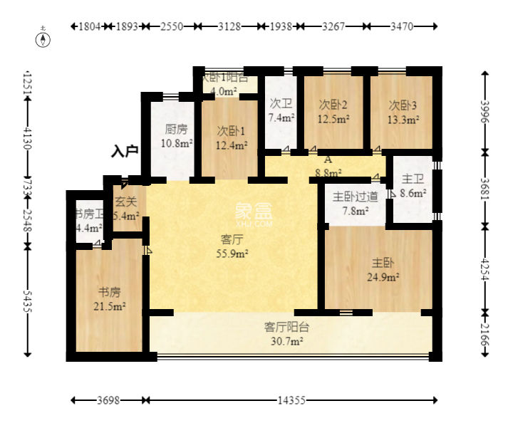 长沙万境潇湘  5室2厅1卫    308.0万