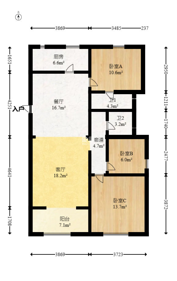 洋湖时代  3室2厅1卫   83.80万