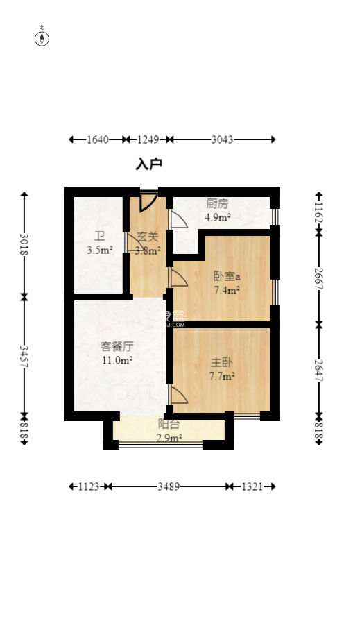 万科金色梦想D区  2室2厅1卫   50.00万