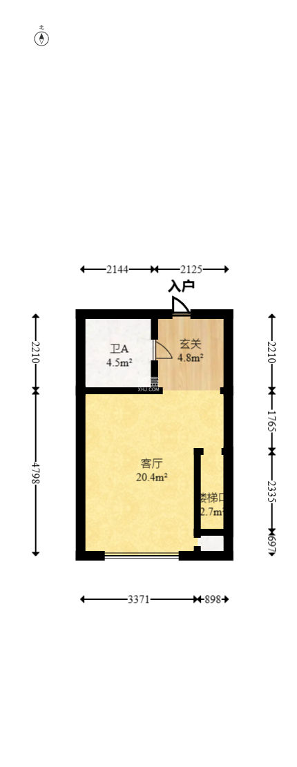 远洋外滩壹号  1室1厅1卫   45.00万