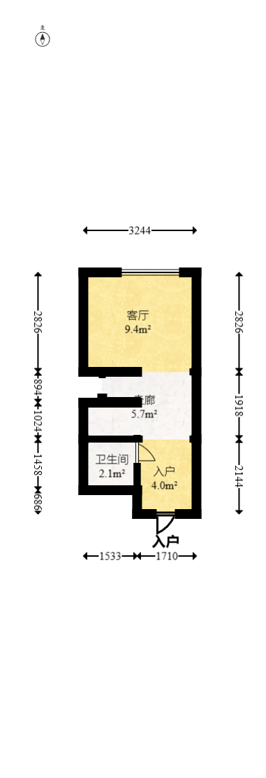 碧桂园星荟  2室2厅1卫   19.00万室内图1
